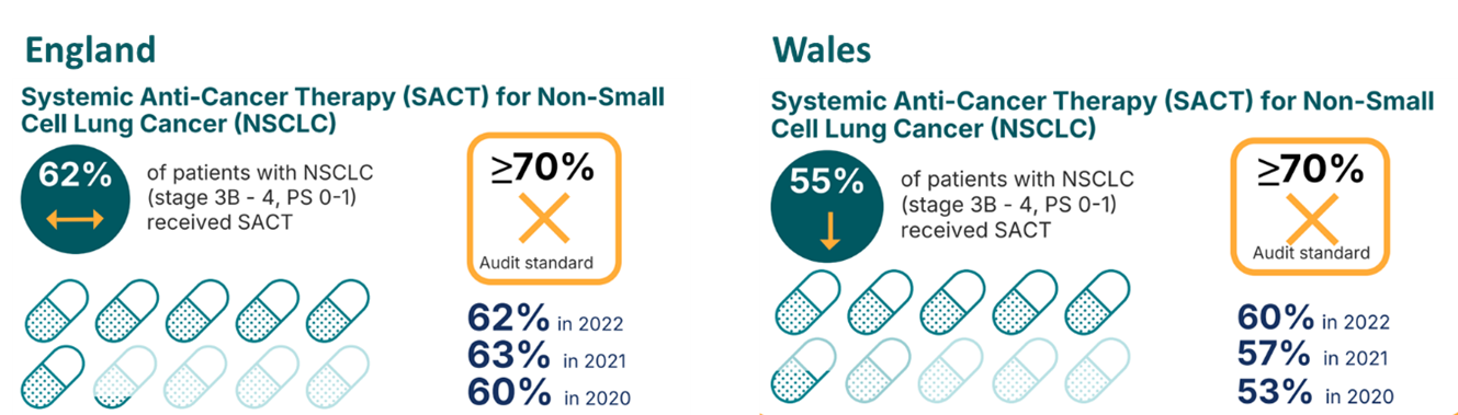 Systematic Anti-Cancer Therapy for NSCLC England and Wales